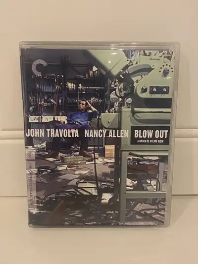 Criterion Collection Bluray Edition of Blow Out (1981) from Brian De Palma. Case, disc, and booklet...