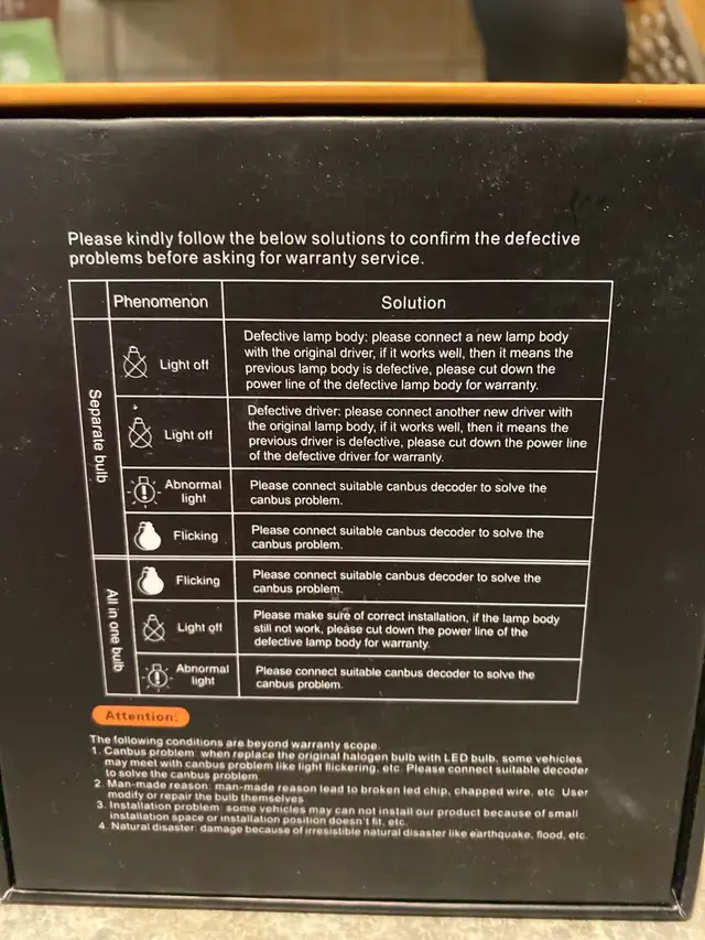 Auxbeam LED Light Bulbs in Motorcycle Parts & Accessories in Mississauga / Peel Region - Image 3