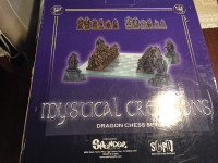MYSTICAL CREATIONS Dragon Chess Set w/ Sculpted resin pieces