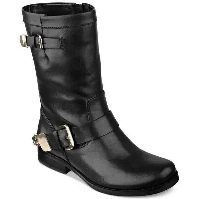 Women Guess Leather Moto Boot, with gold chain in Women's - Shoes in City of Toronto - Image 4