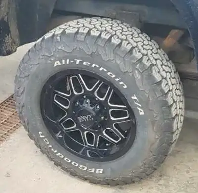 3 Only 8 stud 18 × 8 Envy rims for 2500 or 3500. No tires. Rims only. 1 got damaged. Was on Ram 2500...