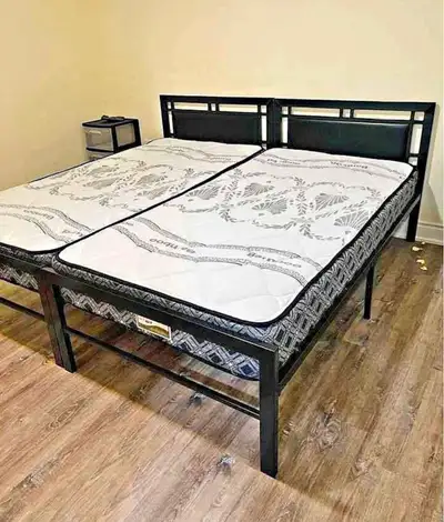 Take it ASAP !! Single bed frame and mattress , View more
