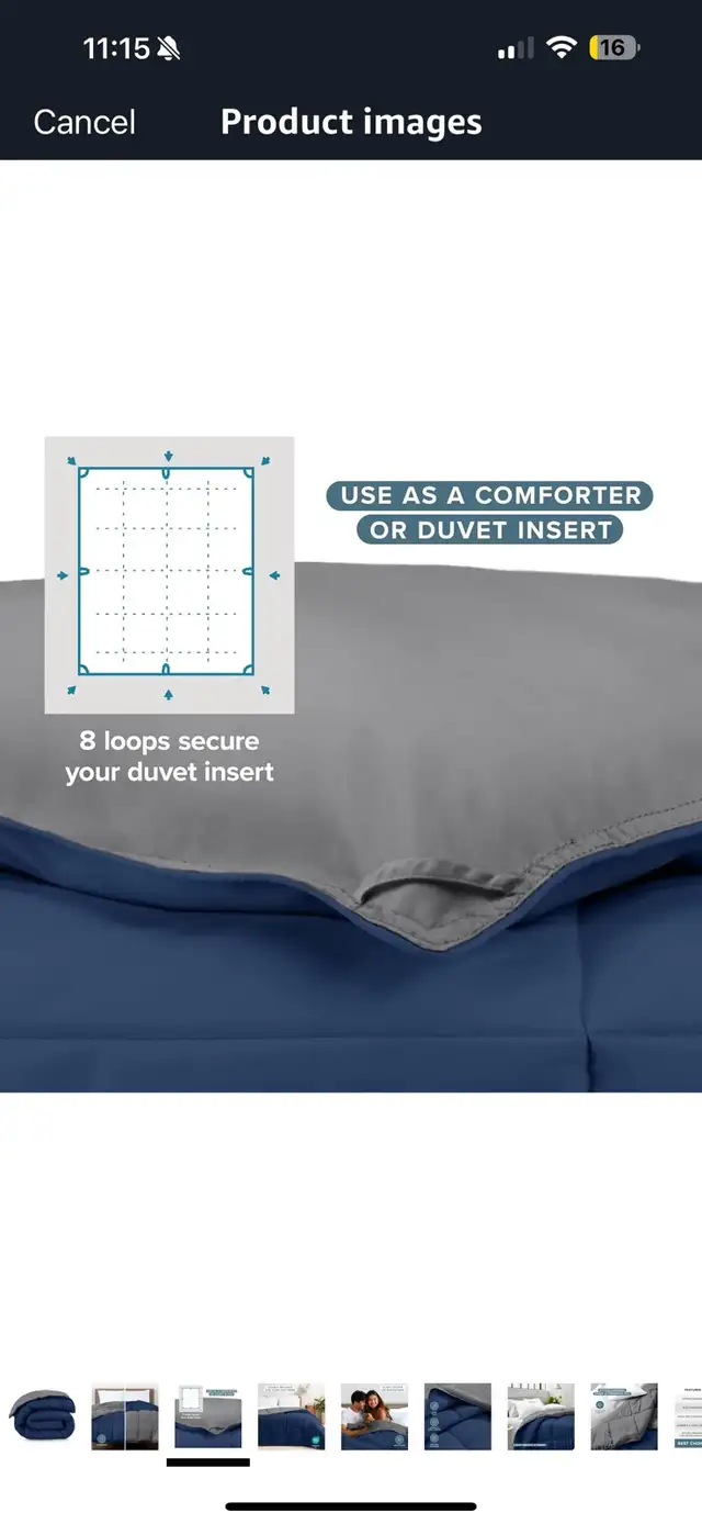 Queen Reversible Comforter in Bedding in Kitchener / Waterloo - Image 4