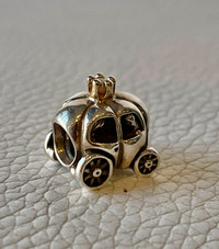 Pandora Pumpkin Carriage Charm with 14k gold and pearl