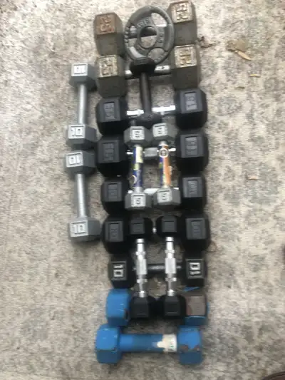 Haltère Hex Caoutchouc / Rubber Hex Dumbbell-ensemble->150$, View more