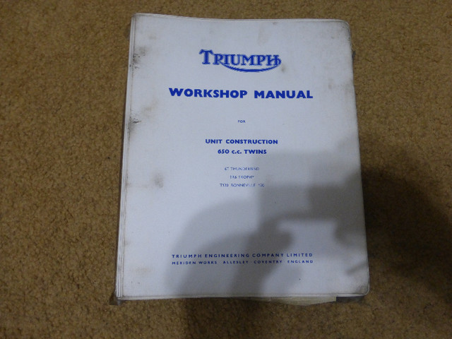 TRIUMPH FACTORY SERVICE MANUAL in Motorcycle Parts & Accessories in St. Albert