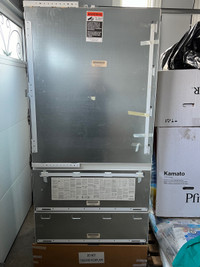 Sub Zero panel refrigerator with dual cabinet freezer 78” 36”
