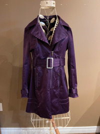 Bebe Purple Trench Coat