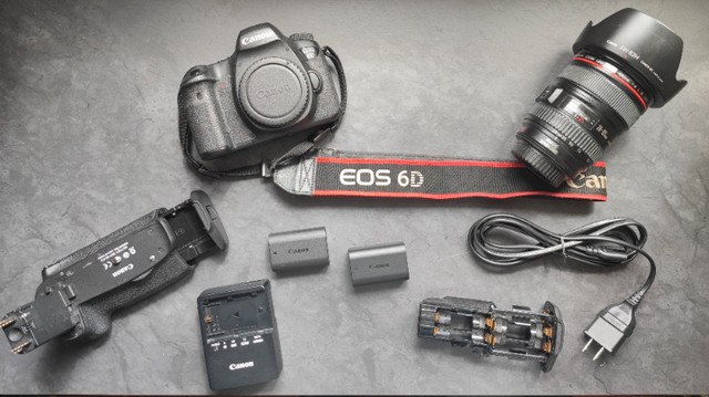 Canon EOS 6D.  +   Zoom lens EF 24-105mm + ACCESOIRES 1500 $ CAN dans Appareils photo et caméras  à Laval/Rive Nord