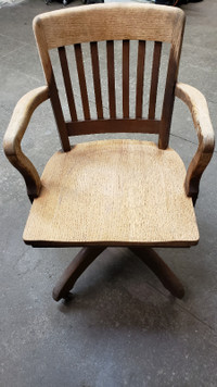Antique banker's chair