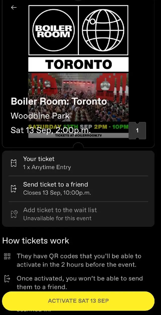 Boiler Room Toronto Ticket63611970514179120