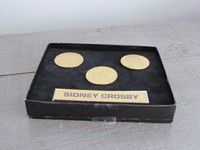 Ensemble de 3 médaillons de bronze massif Sidney Crosby