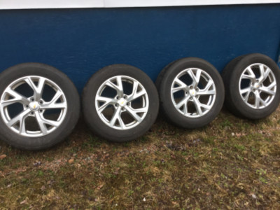 Alloy Chev Rims and Michelin Tires ( set of  four ). 5 hole rim.