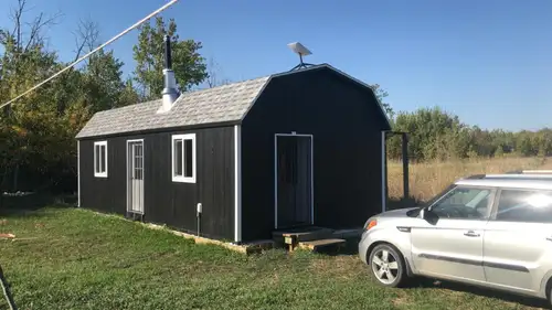 We are selling our 14 x 30 fully insulated loft cabin/tiny home that we lived in year-round through...