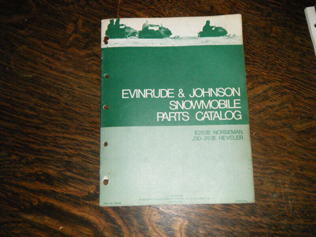 Evinrude & Johnson E253E, J30-253E Snowmobile Parts Catalog in Other in Oakville / Halton Region