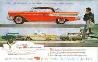 Extra Large 1957 2-page color magazine ad for 1958 Ford Edsel