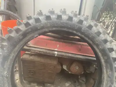 Hey. Have a studded dirt bike tire forsale lots of life left it’s pirelli so it’s top of the line wi...