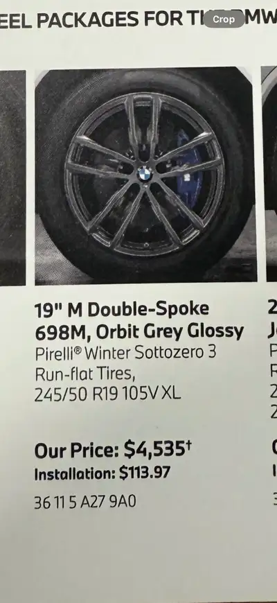 Selling a premium set of 4 original BMW 19-inch M Double-Spoke 698M wheels in Orbit Grey Glossy fini...