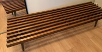 Teak Slat Bench / Table- Mid Century Modern - Vintage