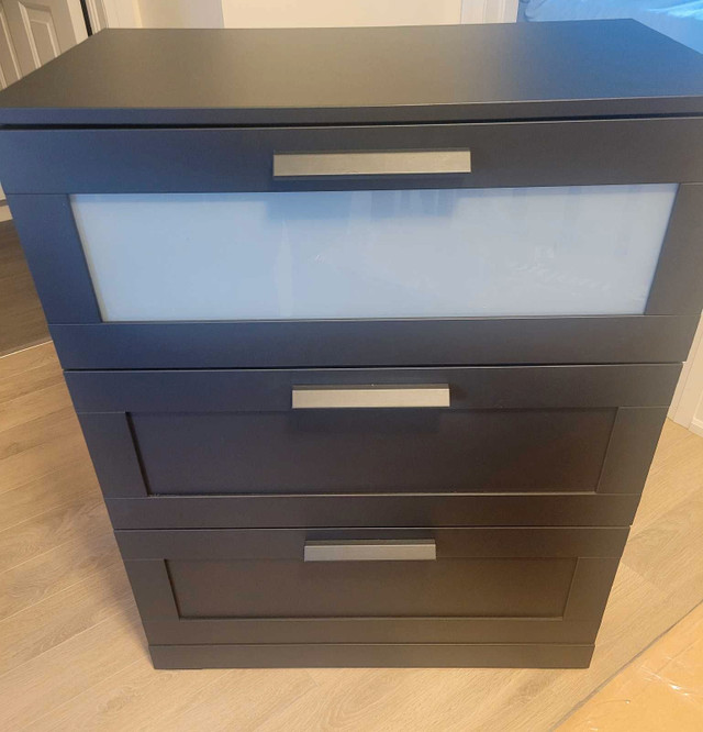 x2 IKEA Brimnes 3 Drawer Dresser Black in Dressers & Wardrobes in Hamilton - Image 2
