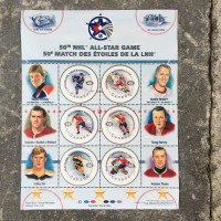 NHL Hockey 2000 -6 STAMPS Wayne Gretzky, Gordie Howe, Bobby Orr