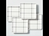 Hearth & Hand With Magnolia 4 Pack Grid Pattern Bamboo Melamine