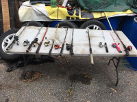 Assorted Fishing Rods and Reel