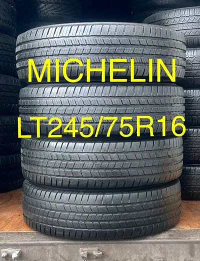LT245/75R16 Michelin Agilis LTX ** NO INSTALL SERVICE ** I DO NOT OFFER INSTALLATION ** 4 USED TIRES...