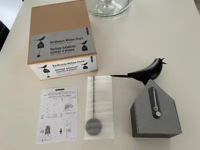 Torre and Tagus Birdhouse Motion Clock with Pendulum- Brand New, View more