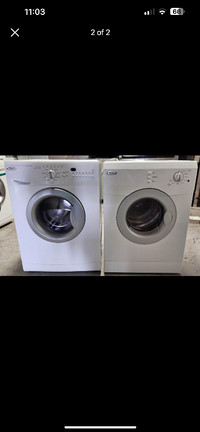 Whirlpool 24 w front load washer electric dryer 425 each