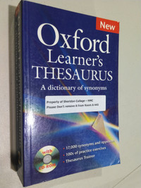 Oxford Learners Thesaurus A dictionary of synonyms