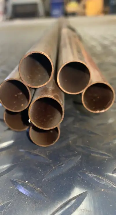 7 pieces Copper pipe 1 12’ 1 11’ 5 10’