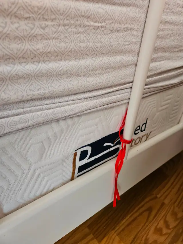 250$  includes Queen bed,  Tempur-Pedic matress and box spring. in Beds & Mattresses in Charlottetown - Image 2