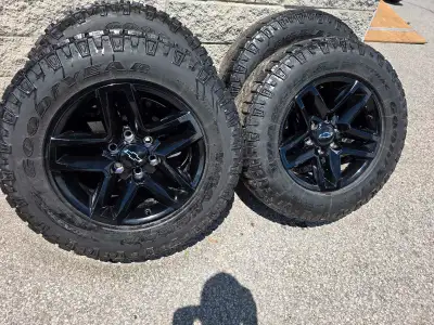 Tires are near end of life Rims are in great shape No curb rash 275 65 R18 Goodyear Wrangler Duratra...