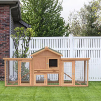 80" Deluxe Chicken Coop Wooden Hen House