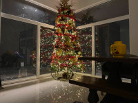 Sapin arbre de Noël, Christmas tree GE avec lumières intégrées 9
