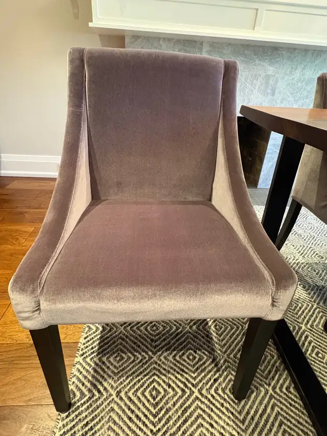 Custom Solid Walnut Dining Table + 6 Upholstered Chairs (Op in Dining Tables & Sets in City of Toronto - Image 4