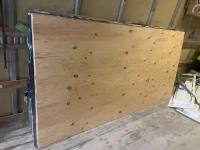 1/2” PLYWOOD 4’x8’ USED-GOOD 12 SHEETS 1 SHEET -3/4” PLYWOOD 4’x8’ GENTLY USED-GREAT SHAPR