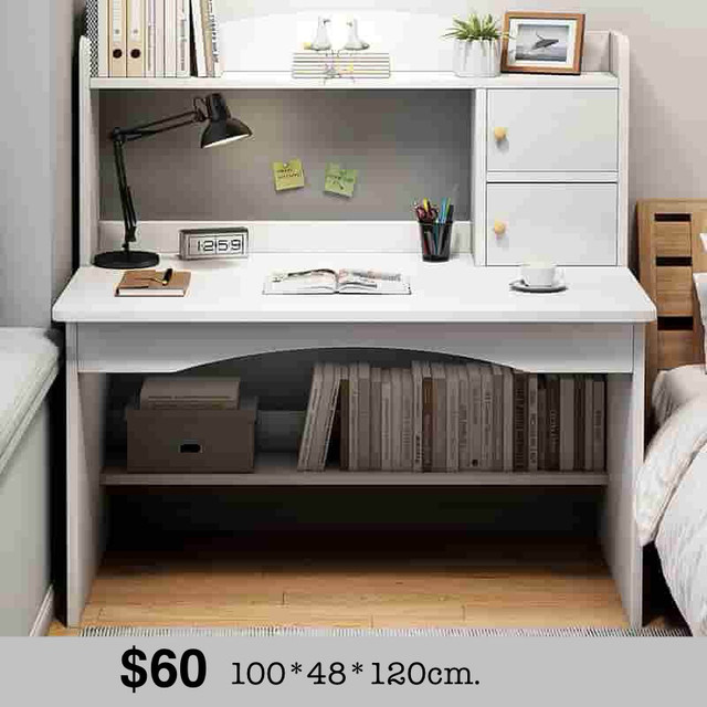 Modern Wooden Computer Desk Strong Laptop Table With Bookshelf  in Desks in Mississauga / Peel Region