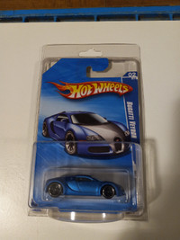 Hot Wheels Bugatti Veyron Satin Blue Walmart Rare in Protecto PK