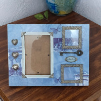 Marble color multi-photo frame