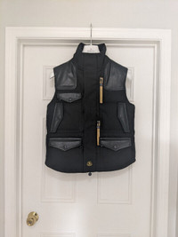 Moncler x Pharrell Black Leather Vest Size 0 / XS HOLY GRAIL