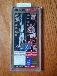 NBA 50TH Anniversary Opening Game Ticket Huskies Raptors NBA