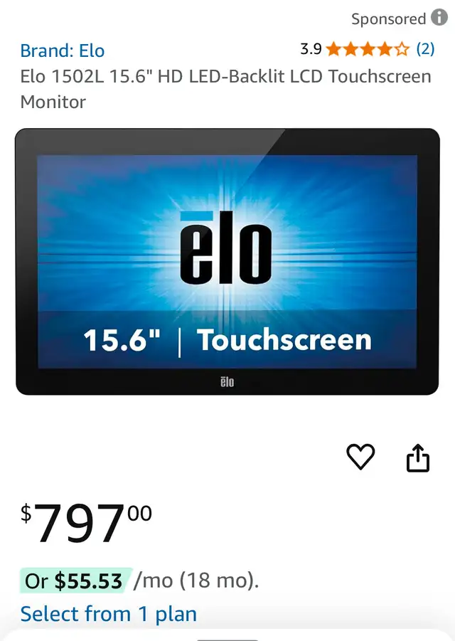 Elo touch screen 15 inch