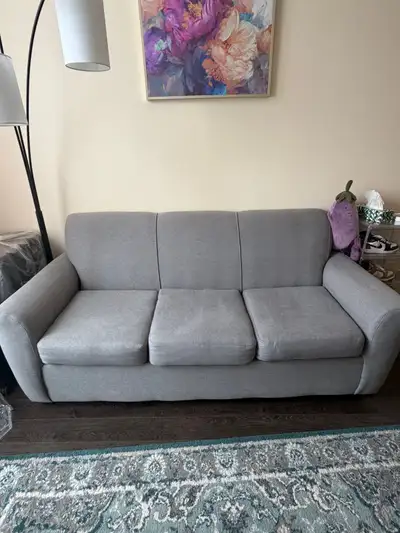 Grey Fabric 3-Seater Sofa – Great Condition Selling a well-maintained grey fabric sofa. Clean, comfo...