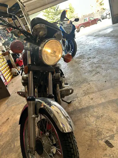 Low kms! 14 000km on a classic motorcycle. New battery,brakes , new carb rebuild, headlight, and bra...