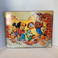Vintage Disney Mickey Mouse and Friends Retro 80s Wall Art