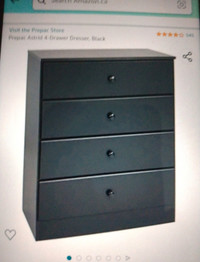 Astrid 4 Drawer Dresser Black New In Box OBO