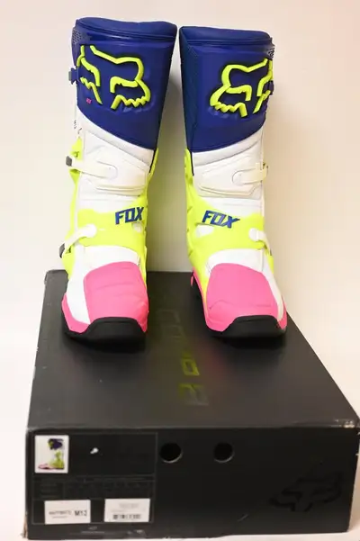 Boots Fox Comp 8 Racing Motocross Navy white Size M12 US 46.5 EU, View more
