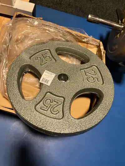 Disque pour haltère ScSports ® Jeu d'Haltère - 10 kg, Barre Courte 2,5